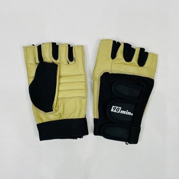 90-1619-L Weight Lifting Gloves - Beige Leather - L
