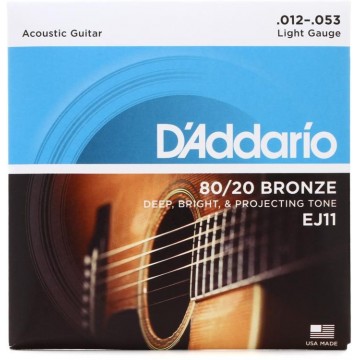 EJ11 80/20 Bronze Light 12-53 Acoustic Guitar String