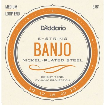 EJ61 Nickle Wound 5-String medium 10-23 Banjo String