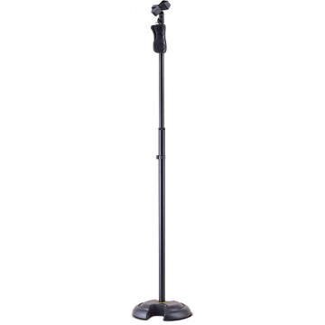 MS201B  Straight Round Base Mic Stand w/Mic Holder